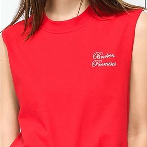 broken promises muscle tank top